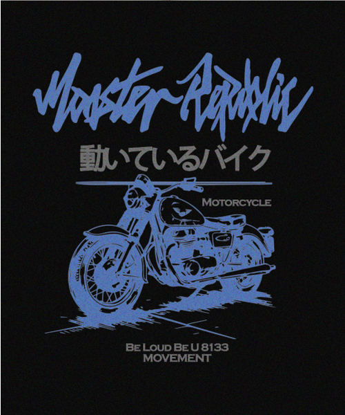 MONSTER REPUBLIC(モンスターリパブリック)の「モーターサイクルヴィンテージブルーTシャツブラック_8133(Tシャツ/カットソー・レディース・その他・SMALL/MEDIUM/LARGE/X-LARGE)」の8枚目の写真