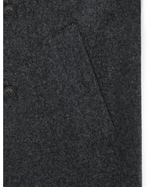 BESLOW（ビースロー）の「DOUBLE BREASTED ALPACA MAXI COAT MELANGE CHARCOAL（チェスターコート・メンズ・その他・SMALL/MEDIUM/LARGE/X-LARGE）」の3枚目の写真
