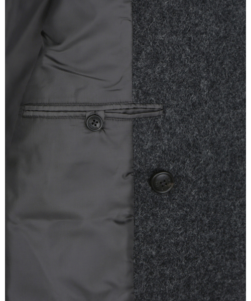 BESLOW（ビースロー）の「DOUBLE BREASTED ALPACA MAXI COAT MELANGE CHARCOAL（チェスターコート・メンズ・その他・SMALL/MEDIUM/LARGE/X-LARGE）」の4枚目の写真