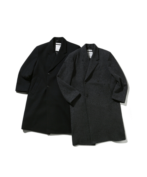 BESLOW（ビースロー）の「DOUBLE BREASTED ALPACA MAXI COAT MELANGE CHARCOAL（チェスターコート・メンズ・その他・SMALL/MEDIUM/LARGE/X-LARGE）」の7枚目の写真
