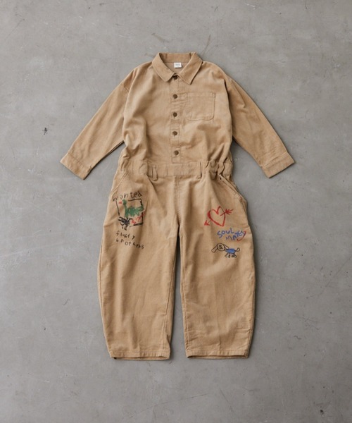Fluffy BROTHERS(フラッフィーブラザーズ)の「つなぎ(大人サイズ)(つなぎ/オールインワン・メンズ・ベージュ・M/L)」の2枚目の写真