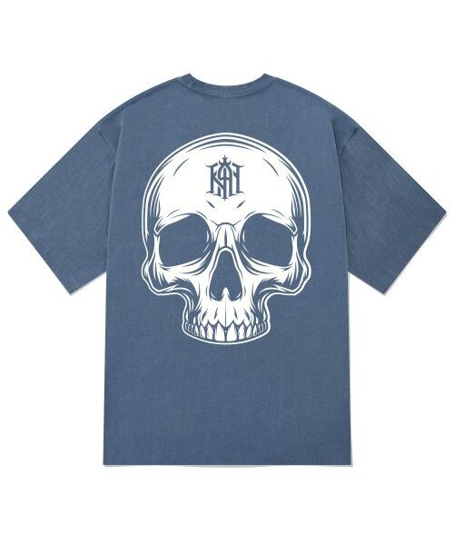 KAN6312(カン6312)の「KTPN0180 カスタムスカルピグメント半袖Tシャツ - ブルー(Tシャツ/カットソー・メンズ・その他・MEDIUM/LARGE/X-LARGE)」の1枚目の写真