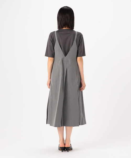 Gabardine K.T(ギャバジンケーティー)の「〔 +サイズ 〕 コットン和紙ギャバ ジャンパースカート(ジャンパースカート・レディース・グレー/カーキ/ネイビー・15号)」の9枚目の写真
