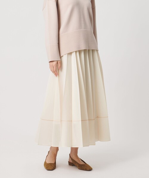 UNITED ARROWS（ユナイテッドアローズ）の「オーガンジー プリーツスカート（スカート・レディース・オフホワイト/パープル/ブラック・FREE）」の8枚目の写真