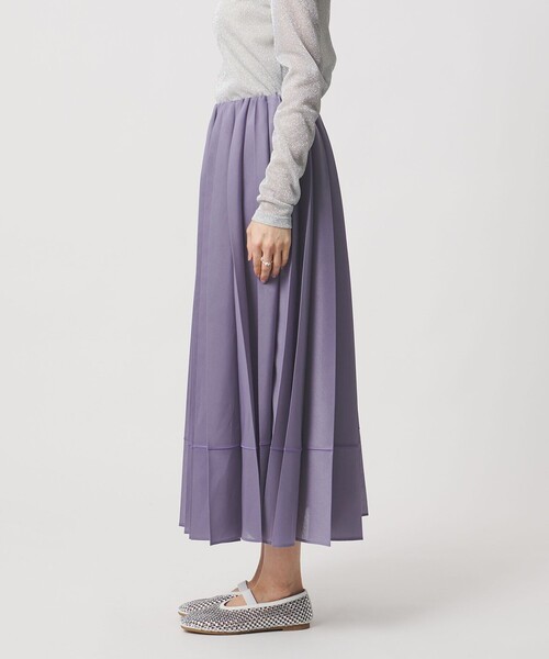 UNITED ARROWS（ユナイテッドアローズ）の「オーガンジー プリーツスカート（スカート・レディース・オフホワイト/パープル/ブラック・FREE）」の16枚目の写真