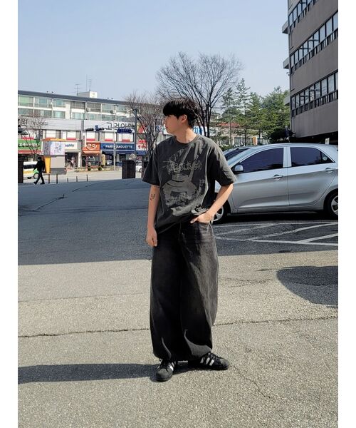 SEARCH410(サーチ410)の「トラディショナルピグメント半袖Tシャツチャコール(Tシャツ/カットソー・メンズ・その他・SMALL/MEDIUM/LARGE)」の3枚目の写真