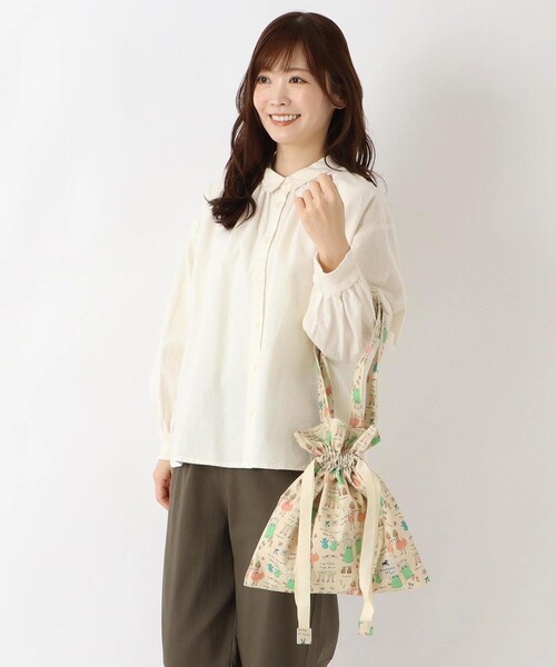 one'sterrace(ワンズテラス)の「くらはしれい 巾着トートバッグ(トートバッグ・レディース・アイボリー系8/ピンク系9・99)」の11枚目の写真