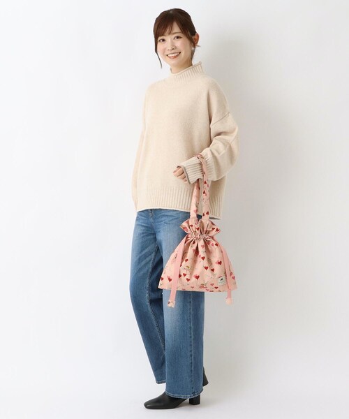one'sterrace(ワンズテラス)の「くらはしれい 巾着トートバッグ(トートバッグ・レディース・アイボリー系8/ピンク系9・99)」の14枚目の写真
