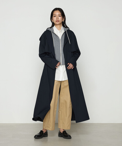 K.T KIYOKO TAKASE（キヨコタカセ）の「〔 TALLサイズ 〕 サイロフィルギャバ 3WAYトレンチコート（トレンチコート・レディース・チャコール/グレイッシュベージュ・15号）」の3枚目の写真