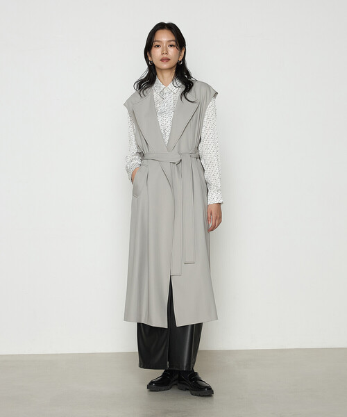 K.T KIYOKO TAKASE（キヨコタカセ）の「〔 TALLサイズ 〕 サイロフィルギャバ 3WAYトレンチコート（トレンチコート・レディース・チャコール/グレイッシュベージュ・15号）」の12枚目の写真