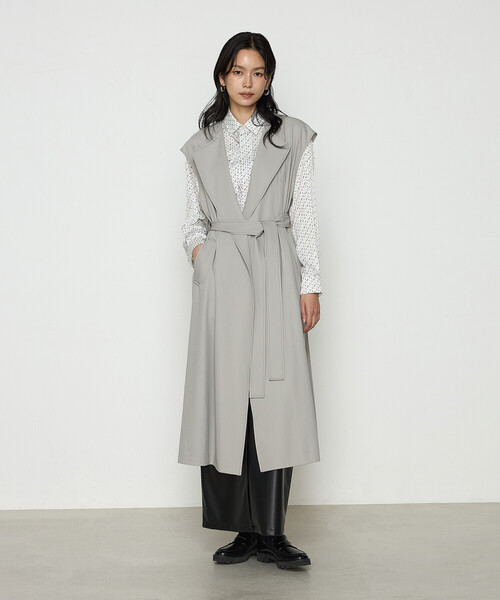 K.T KIYOKO TAKASE（キヨコタカセ）の「〔 TALLサイズ 〕 サイロフィルギャバ 3WAYトレンチコート（トレンチコート・レディース・チャコール/グレイッシュベージュ・15号）」の13枚目の写真