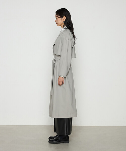 K.T KIYOKO TAKASE（キヨコタカセ）の「〔 TALLサイズ 〕 サイロフィルギャバ 3WAYトレンチコート（トレンチコート・レディース・チャコール/グレイッシュベージュ・15号）」の15枚目の写真