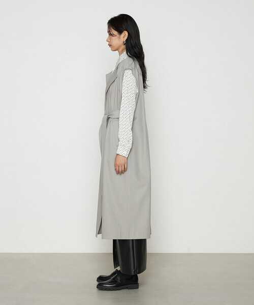 K.T KIYOKO TAKASE（キヨコタカセ）の「〔 TALLサイズ 〕 サイロフィルギャバ 3WAYトレンチコート（トレンチコート・レディース・チャコール/グレイッシュベージュ・15号）」の18枚目の写真