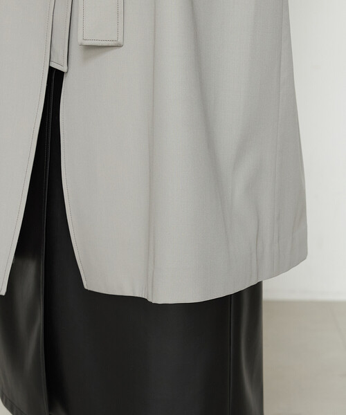 K.T KIYOKO TAKASE（キヨコタカセ）の「〔 TALLサイズ 〕 サイロフィルギャバ 3WAYトレンチコート（トレンチコート・レディース・チャコール/グレイッシュベージュ・15号）」の22枚目の写真