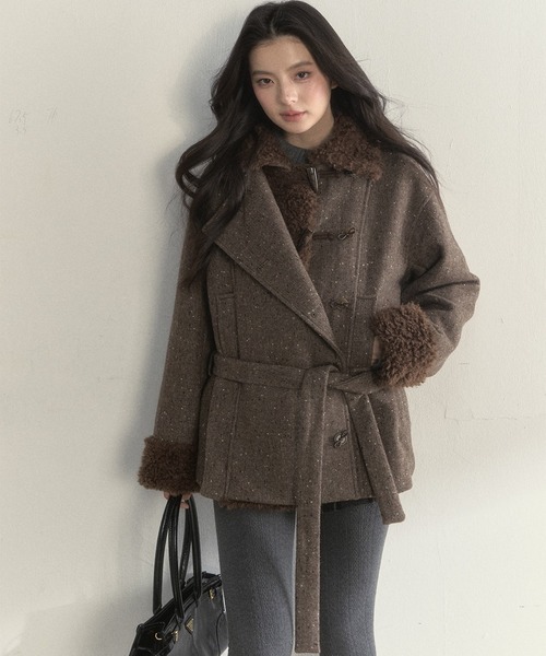 プラッシュパッチワーク カレッジコート SP25a034【SunsetPark