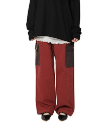 CORDUROY POINT COTTON WORK PANTS (BURGUNDY)