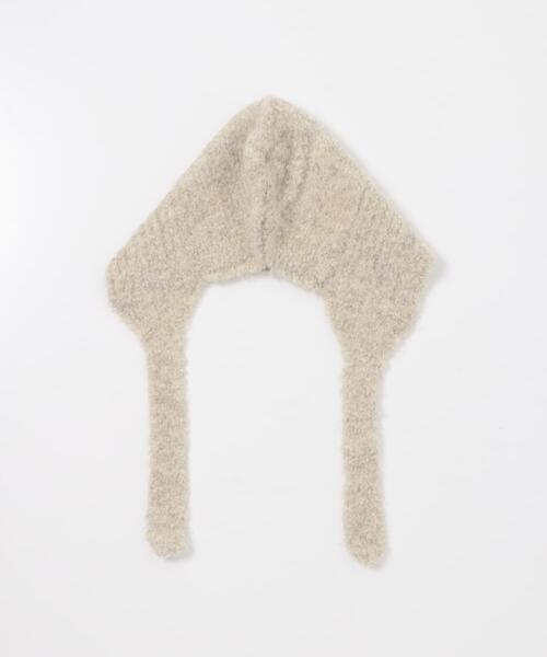 URBAN RESEARCH DOORS（アーバンリサーチドアーズ）の「ウール混ニットバラクラバ帽（ニットキャップ/ビーニー・レディース・オートミール/ダークグレー・ONE）」の5枚目の写真