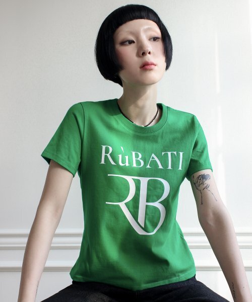 RUBATI（ルバティ）の「R.B Logo Tshirt (GREEN)（Tシャツ/カットソー・レディース・その他・size2/size1）」の2枚目の写真