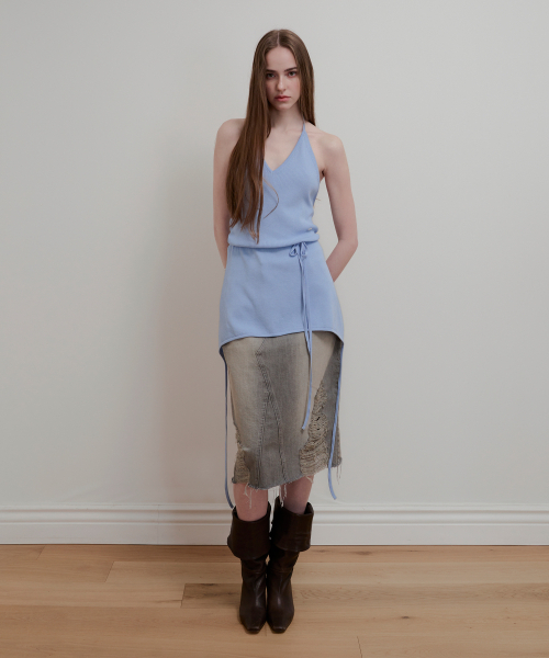 AOPT(アオプト)の「VINTAGE WASHED DENIM SKIRT - GRAY(スカート・レディース・その他・SMALL/MEDIUM)」の6枚目の写真