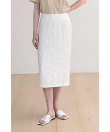 OVEOF（オブオブ）の「Flower Jacquard Skirt_White（スカート）」