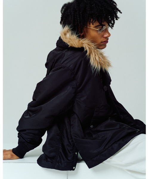 ADAM PATEK（アダムパテック）の「【ADAMPATEK/アダムパテック】N2B&N3B mix design jacket（ミリタリージャケット・メンズ・オリーブ/ブラック・2/1）」の16枚目の写真