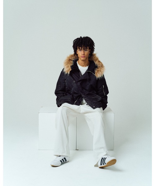 ADAM PATEK（アダムパテック）の「【ADAMPATEK/アダムパテック】N2B&N3B mix design jacket（ミリタリージャケット・メンズ・オリーブ/ブラック・2/1）」の17枚目の写真