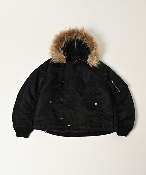 ADAM PATEK（アダムパテック）の「【ADAMPATEK/アダムパテック】N2B&N3B mix design jacket（ミリタリージャケット・メンズ・オリーブ/ブラック・2/1）」の18枚目の写真