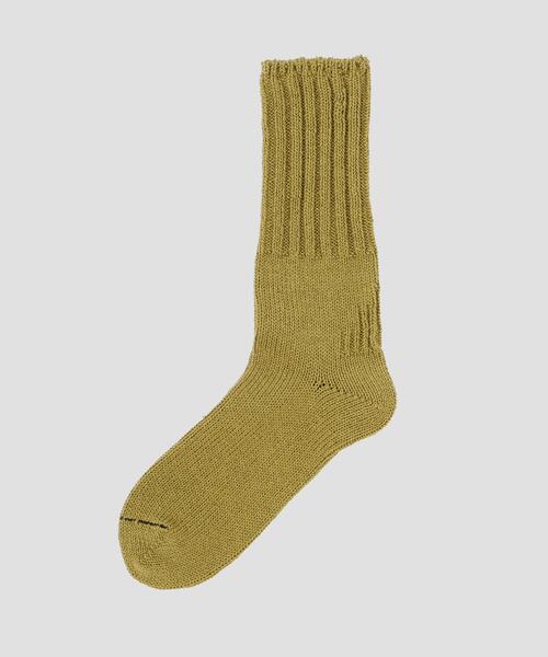 MHL.(エムエイチエル)の「RECYCLED COTTON RIB SOCKS(ソックス/靴下・レディース・イエロー系その他/ブラウン/ホワイト・FREE)」の3枚目の写真