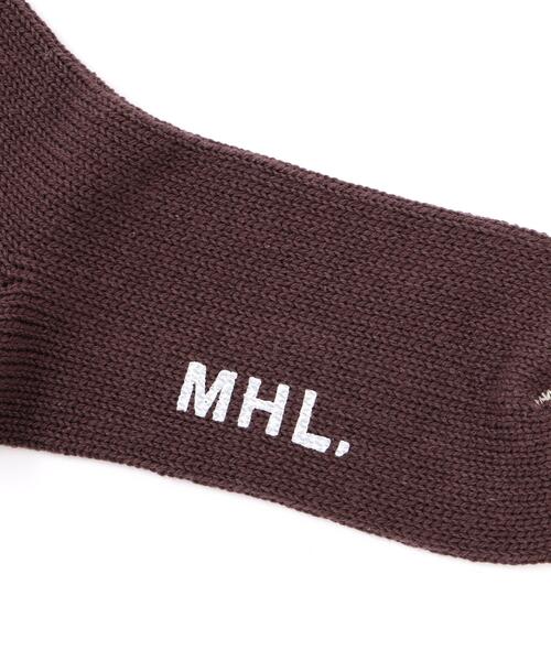 MHL.(エムエイチエル)の「RECYCLED COTTON RIB SOCKS(ソックス/靴下・レディース・イエロー系その他/ブラウン/ホワイト・FREE)」の11枚目の写真