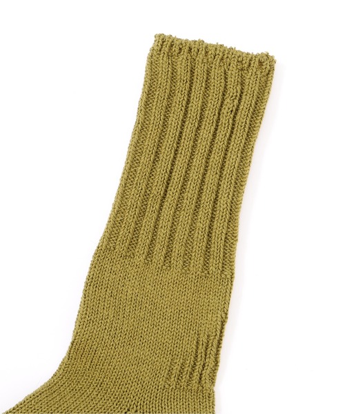 MHL.（エムエイチエル）の「RECYCLED COTTON RIB SOCKS（ソックス/靴下・レディース・イエロー系その他/ブラウン/ホワイト・FREE）」の4枚目の写真