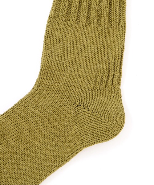 MHL.（エムエイチエル）の「RECYCLED COTTON RIB SOCKS（ソックス/靴下・レディース・イエロー系その他/ブラウン/ホワイト・FREE）」の5枚目の写真