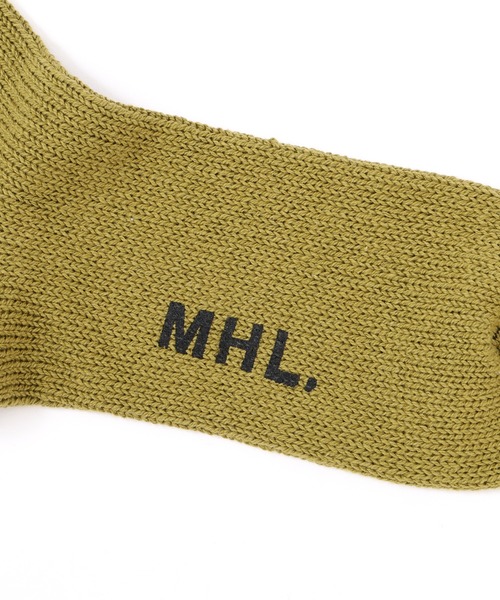 MHL.（エムエイチエル）の「RECYCLED COTTON RIB SOCKS（ソックス/靴下・レディース・イエロー系その他/ブラウン/ホワイト・FREE）」の7枚目の写真