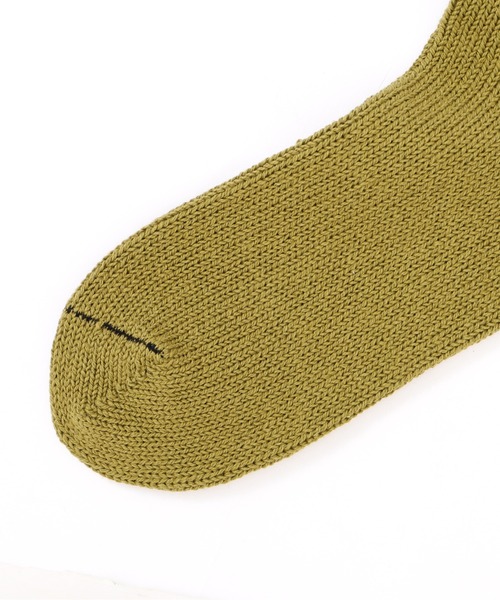 MHL.（エムエイチエル）の「RECYCLED COTTON RIB SOCKS（ソックス/靴下・レディース・イエロー系その他/ブラウン/ホワイト・FREE）」の6枚目の写真