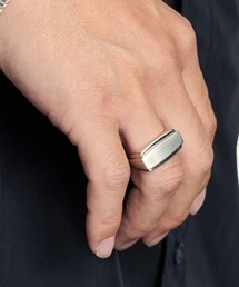 XOLO(�V����)��[XOLO JEWELRY/�V�����W���G���[] CENTER WEIGHT RING WITH HAIR LINE �V���o�[�����O(�����O)