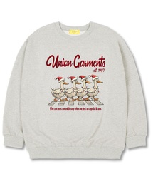 クリスマスダック オーバーサイズ スウェット クリスマスTシャツ [裏起毛]オートミール