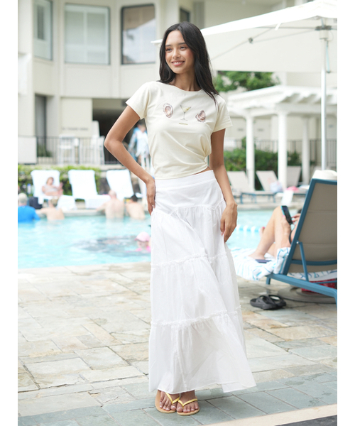 LANGNLU(ラングアンドルー)の「SHUUSHUU ラッフルロングスカート(シュシュ)_アイボリー(スカート・レディース・その他・SMALL/MEDIUM)」の5枚目の写真