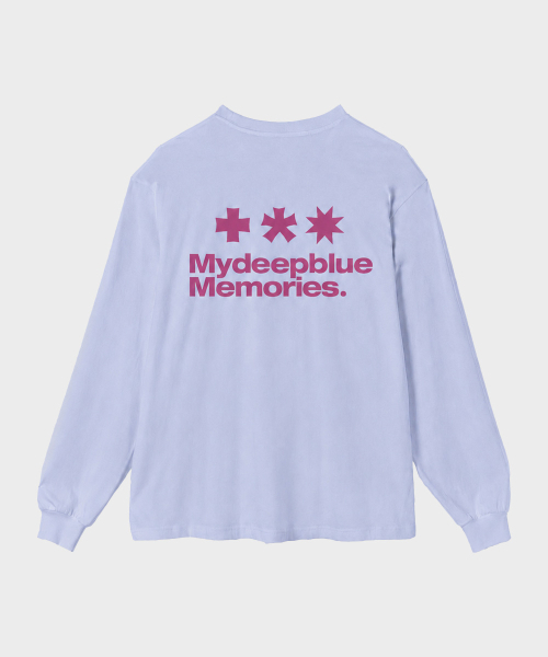 mydeepbluememories(マイディープブルーメモリーズ)の「MM SYMBOL LOGO LONG SLEEVE T(SKY)(Tシャツ/カットソー・レディース・スカイブルー・FREE)」の4枚目の写真