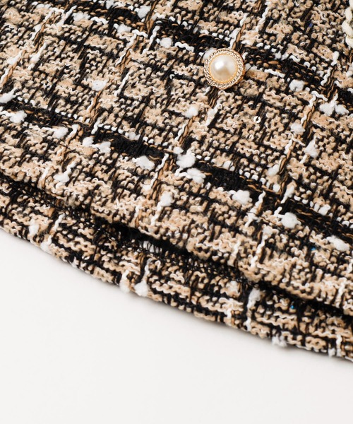 URBAN CHERRY（アーバンチェリー）の「ツイード台形スカート（スカート・キッズ・ベージュ/ブラック・110cm/120cm/130cm/140cm/150cm）」の10枚目の写真