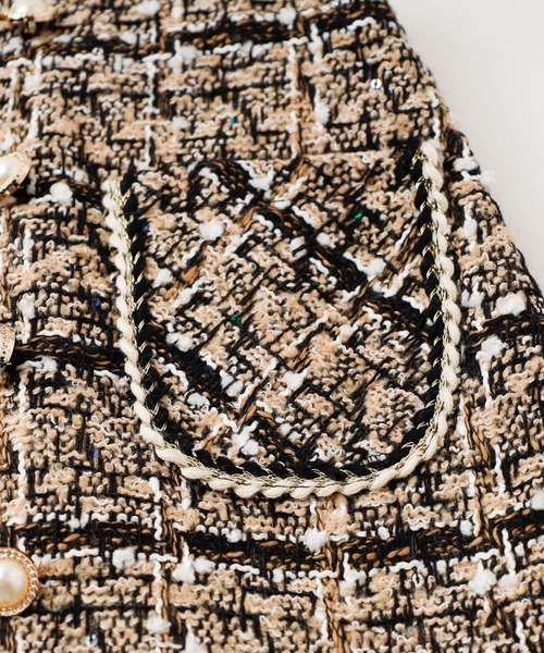 URBAN CHERRY（アーバンチェリー）の「ツイード台形スカート（スカート・キッズ・ベージュ/ブラック・110cm/120cm/130cm/140cm/150cm）」の9枚目の写真