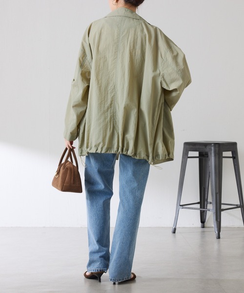 COLLAGE GALLARDAGALANTE(コラージュガリャルダガランテ)の「エアーナイロンミドルトレンチ(トレンチコート・レディース・カーキ/キャメル・FREE)」の5枚目の写真