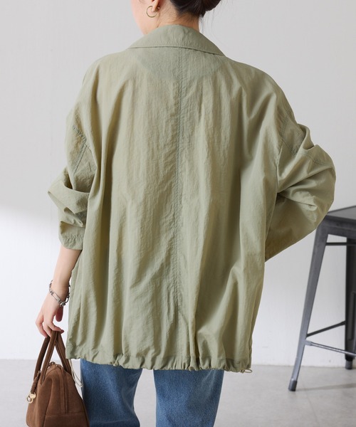 COLLAGE GALLARDAGALANTE(コラージュガリャルダガランテ)の「エアーナイロンミドルトレンチ(トレンチコート・レディース・カーキ/キャメル・FREE)」の12枚目の写真