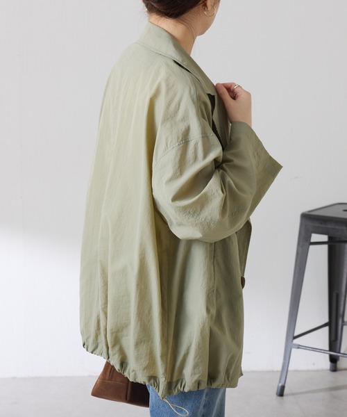 COLLAGE GALLARDAGALANTE(コラージュガリャルダガランテ)の「エアーナイロンミドルトレンチ(トレンチコート・レディース・カーキ/キャメル・FREE)」の13枚目の写真