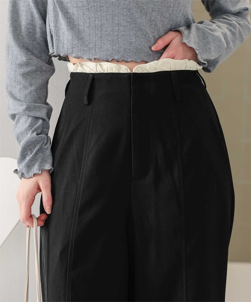 titivate(ティティベイト)の「フリルハイウエストデザインパンツ(その他パンツ・レディース・ベージュ/ブラック/グレー・M/S/L)」の7枚目の写真
