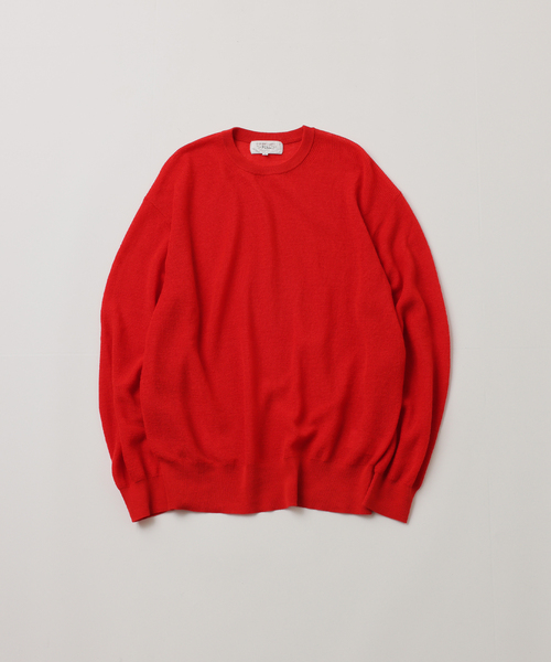 UNFOLLOW（アンフォロー）の「【FOLL / フォル】summer wool wardrobe sweater（ニット/セーター・メンズ・レッド/グレー・3/2）」の2枚目の写真