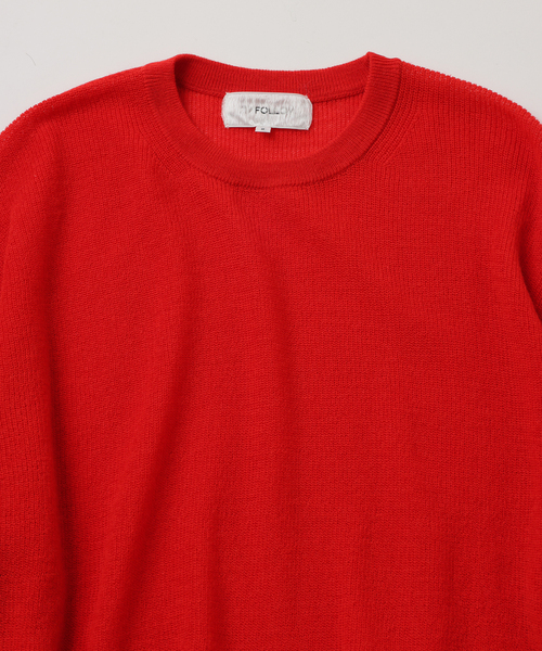 UNFOLLOW（アンフォロー）の「【FOLL / フォル】summer wool wardrobe sweater（ニット/セーター・メンズ・レッド/グレー・3/2）」の3枚目の写真
