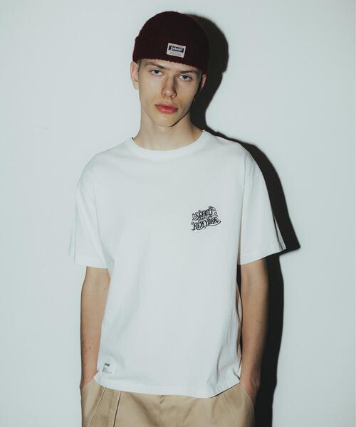 Schott(ショット)の「Schott/ショット/ARABESQU EMB. COMPACT T-SHIRT/アラベスク 刺繍 コンパクト Tシャツ(Tシャツ/カットソー・メンズ・ホワイト/ブラック/レッド・M/2XL/XL/L)」の2枚目の写真