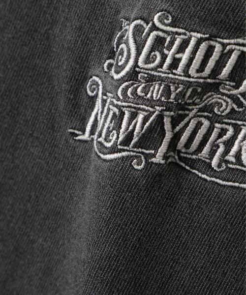 Schott(ショット)の「Schott/ショット/ARABESQU EMB. COMPACT T-SHIRT/アラベスク 刺繍 コンパクト Tシャツ(Tシャツ/カットソー・メンズ・ホワイト/ブラック/レッド・M/2XL/XL/L)」の4枚目の写真