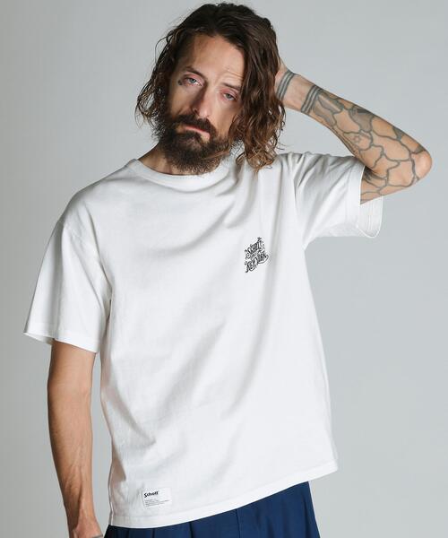 Schott(ショット)の「Schott/ショット/ARABESQU EMB. COMPACT T-SHIRT/アラベスク 刺繍 コンパクト Tシャツ(Tシャツ/カットソー・メンズ・ホワイト/ブラック/レッド・M/2XL/XL/L)」の5枚目の写真