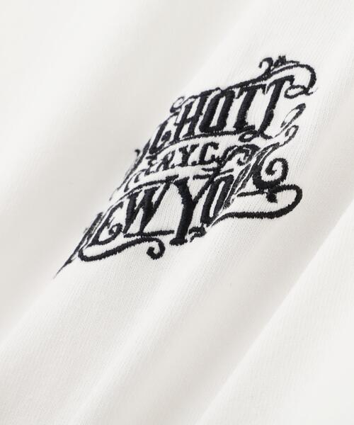 Schott(ショット)の「Schott/ショット/ARABESQU EMB. COMPACT T-SHIRT/アラベスク 刺繍 コンパクト Tシャツ(Tシャツ/カットソー・メンズ・ホワイト/ブラック/レッド・M/2XL/XL/L)」の8枚目の写真