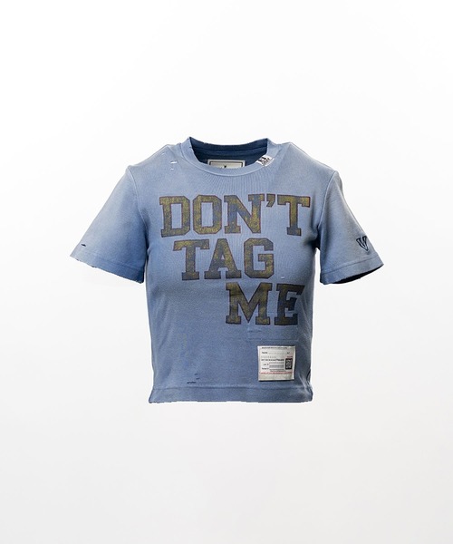 Maison MIHARA YASUHIRO（メゾンミハラヤスヒロ）の「Don't Tag Me Printed Mini T-shirt（Tシャツ/カットソー・レディース・ブラック/ネイビー/ピンク・36/38）」の2枚目の写真
